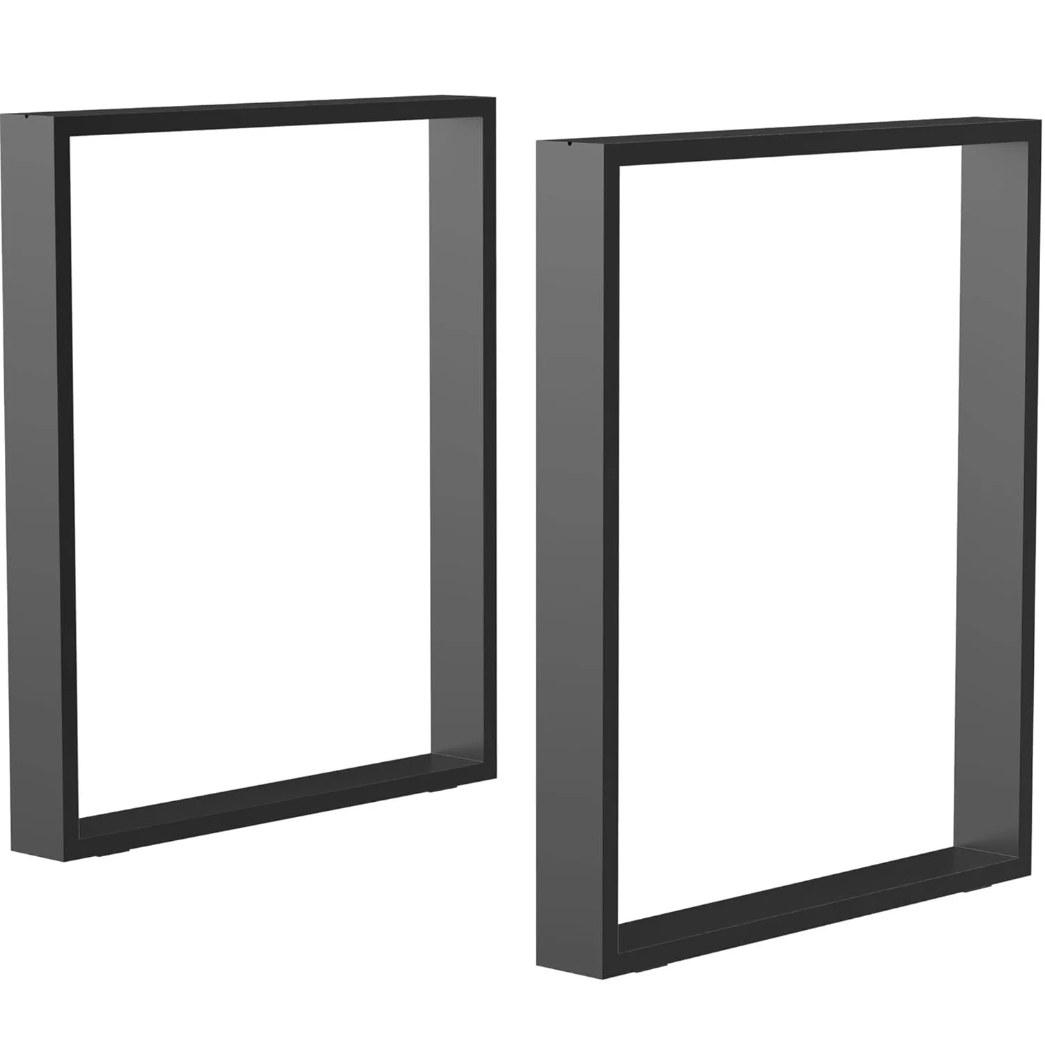 Quadratische Tischbeine Pulverbeschichtet Möbelgestell 60x72cm Weiß/Schwarz