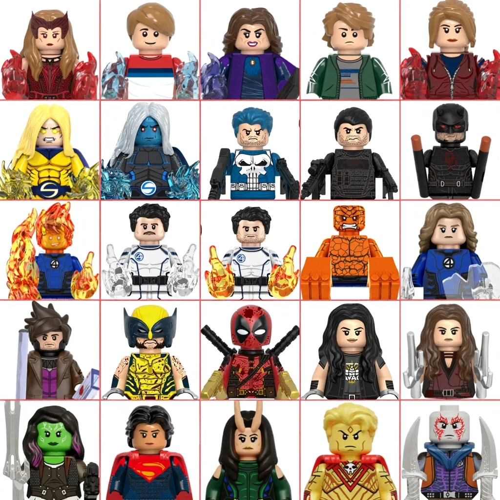 마블 뉴 블록 장난감 센트리 휴먼 토치 베놈 어린이 미니 블록 생일 선물 조립 장난감