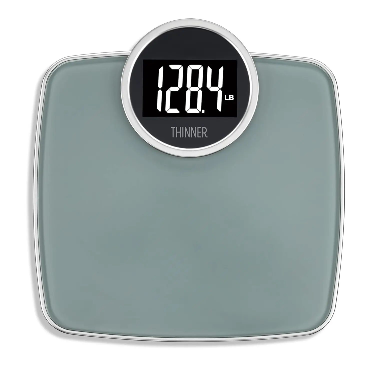 

Silver Digital Bathroom Scale for Body Weight, Accurate and Slim Design