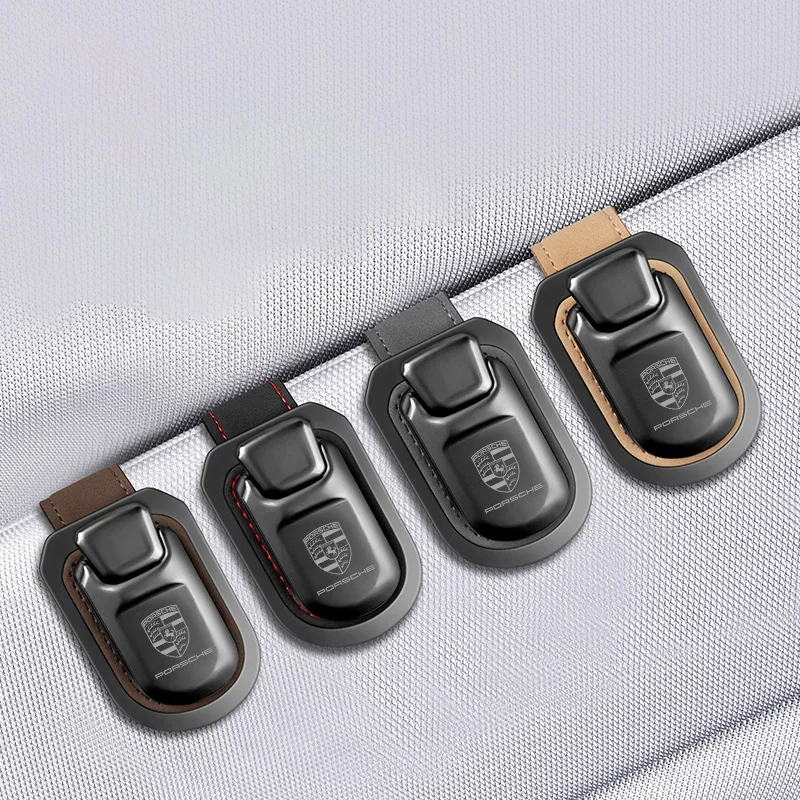 New Multi Function Car Glasses Clips Sunglasses Storage Holder For Porsche 911 Cayenne-GT Panamera Macan Boxster Carrera 928 968