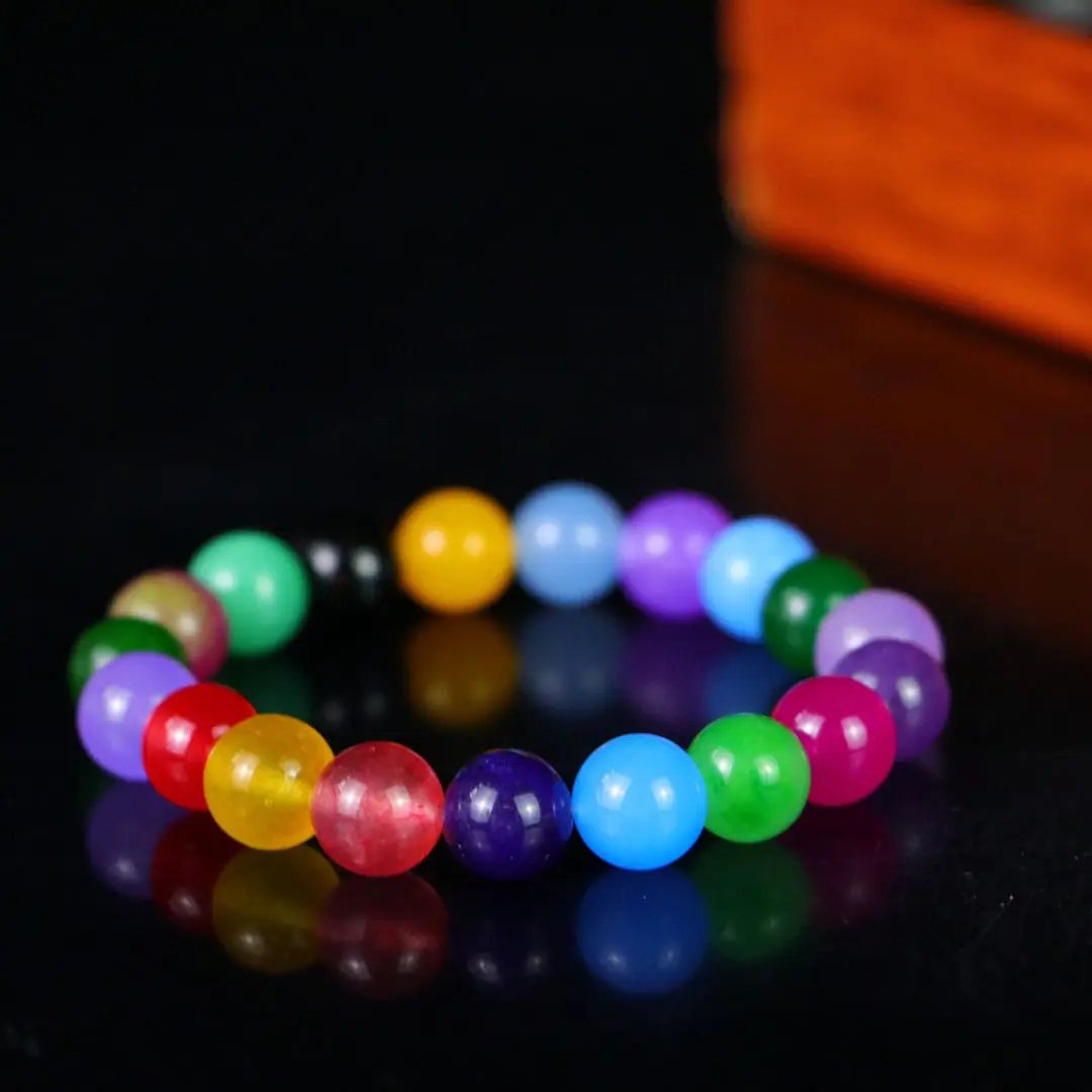 

Genuine Laokeng Ice Jade Rainbow Duobao Bracelet for Men and Women Couples New Jade Bracelet Auspicious Bracelet