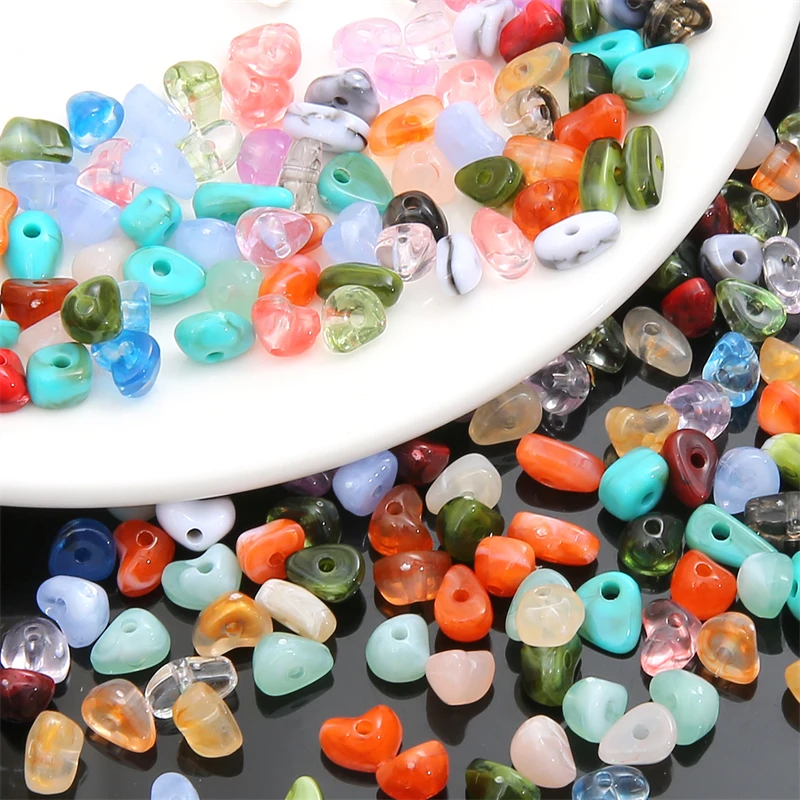 80 szt. Naturalny klejnot koraliki z nieregularnym kwarcem do wyrobu biżuterii 5-8mm koraliki w kształcie Freeform DIY bransoletka naszyjnik