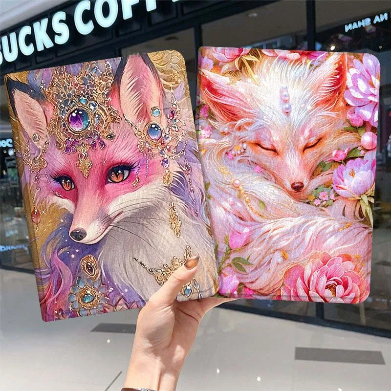 

Fox Popular Art Flower For Samsung Galaxy Tab A7 A A8 A9 A11 S6 S11 10.1 10.4 10.5 Inch Lite PLus Tablet Case