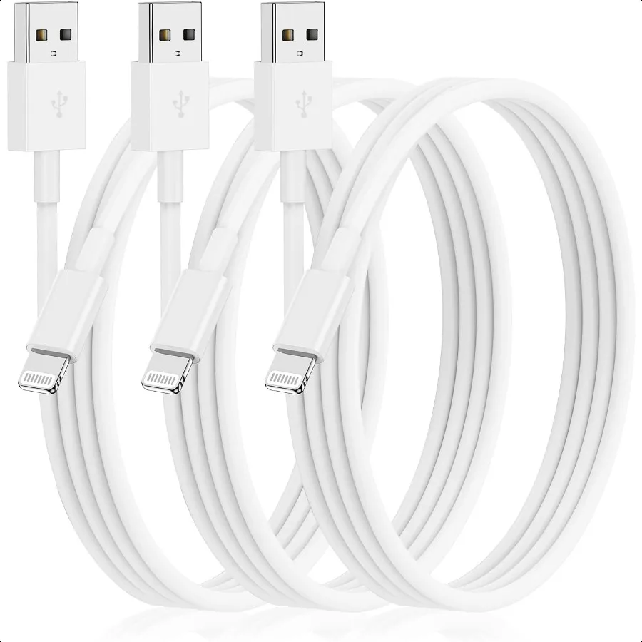 

3Pack for [Apple MFi Certified] iPhone Charging Cable 6FeetLightning to USB Cable Wire 3 Foot iPhone USB Charger Cords for Appe