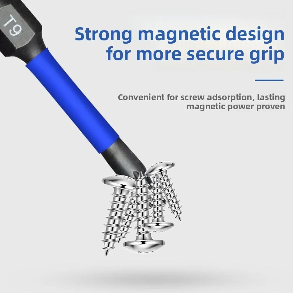 46Pcs Portable Non-slip Screwdriver Bit Set Shockproof Hex Shank Cross Screwdriver Batch Head Magnetic Impact Nut Driver Set