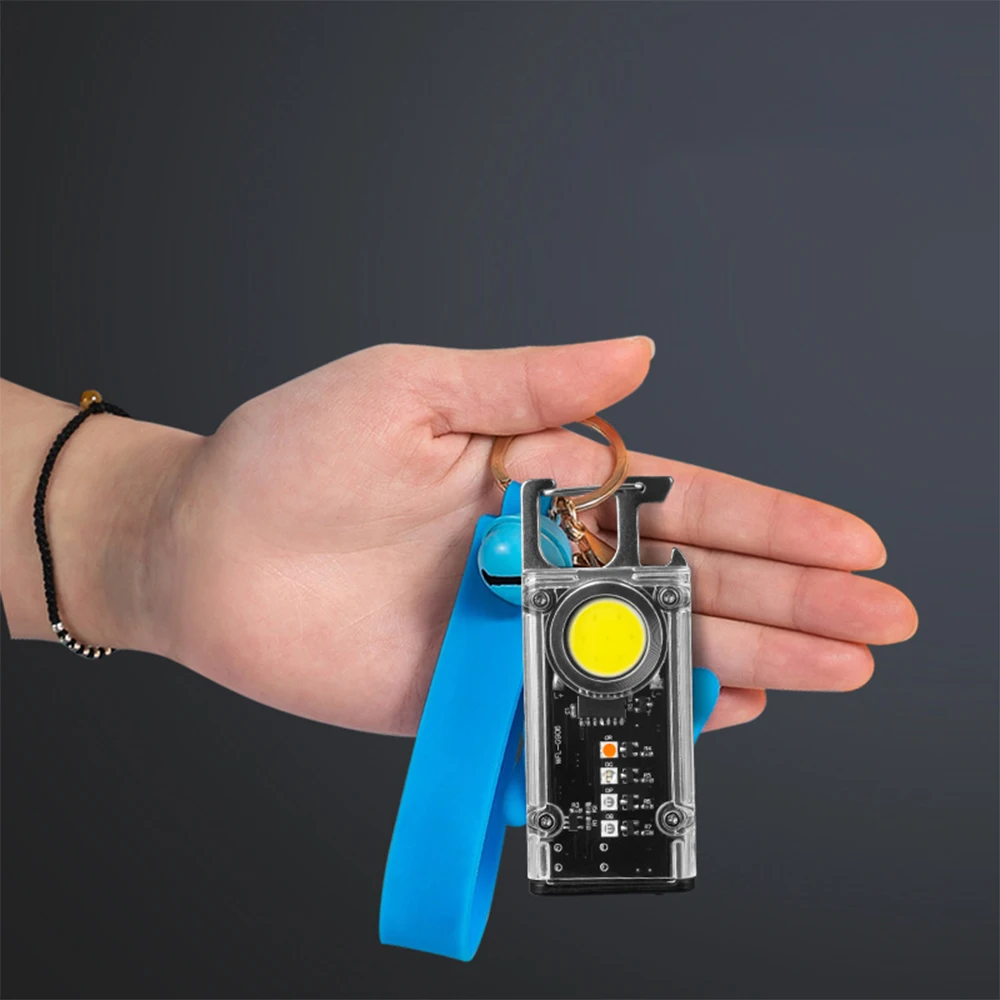 

ZK30 COB LED Work Light Flashlight Mini NEW Portable Key Chain Light Magnetic UV Light Red/Blue Warning Green Light Light Torch