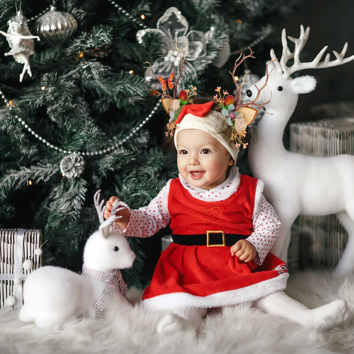 

Cosplay Halloween Funny Hairpins Women's Costumes Butterfly Headband Fabric Antler