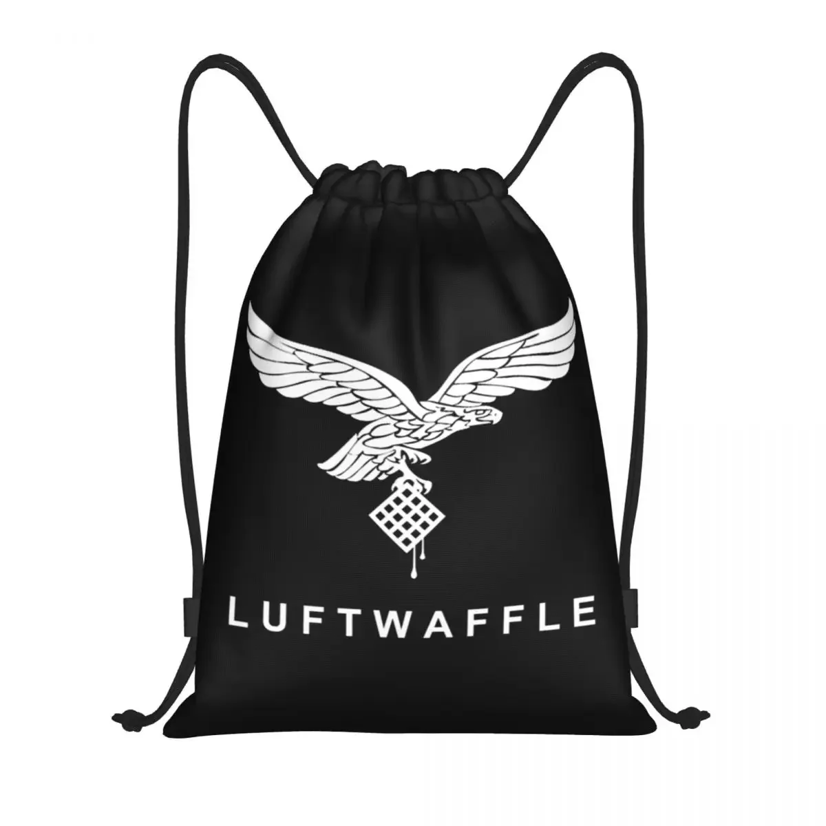 

Vintage White Luftwaffe Drawstring Bags Women Foldable Sports Gym Sackpack German Air Force Germany France Training Backpacks