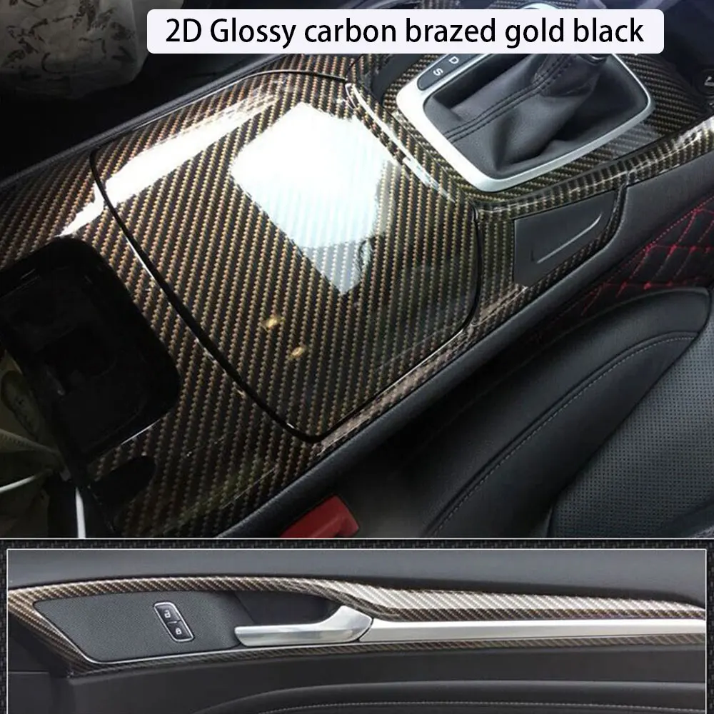 2D 5D 6D fibra de carbono oro plata automot pegatina calcomanías de coche para envoltura de vehículo vinilo cubierta de película de coche ajuste automático coche universal