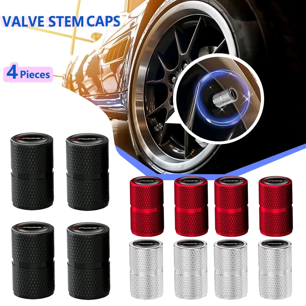 

4Pcs Universal Car Tire Valve Caps Car Tire Valve Stem Seal Caps Dust Proof Covers Auto Truck Exterior Styling Accessories