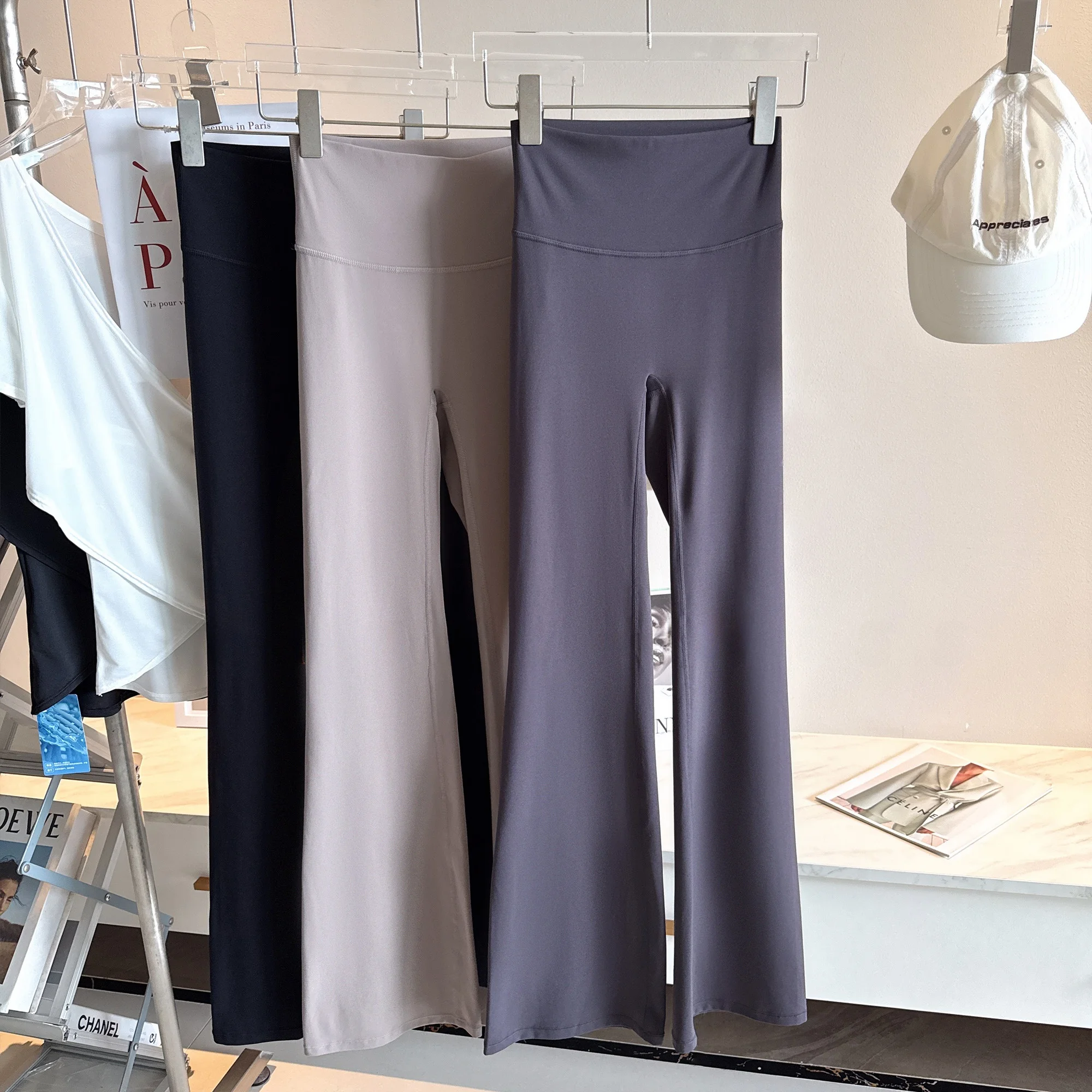 

Женские спортивные брюки для йоги и пилатеса с высокой талией, моделирующие фигуру, с эффектом подтяжки ягодиц, струящиеся, повседневные, визуально удлиняющие ноги