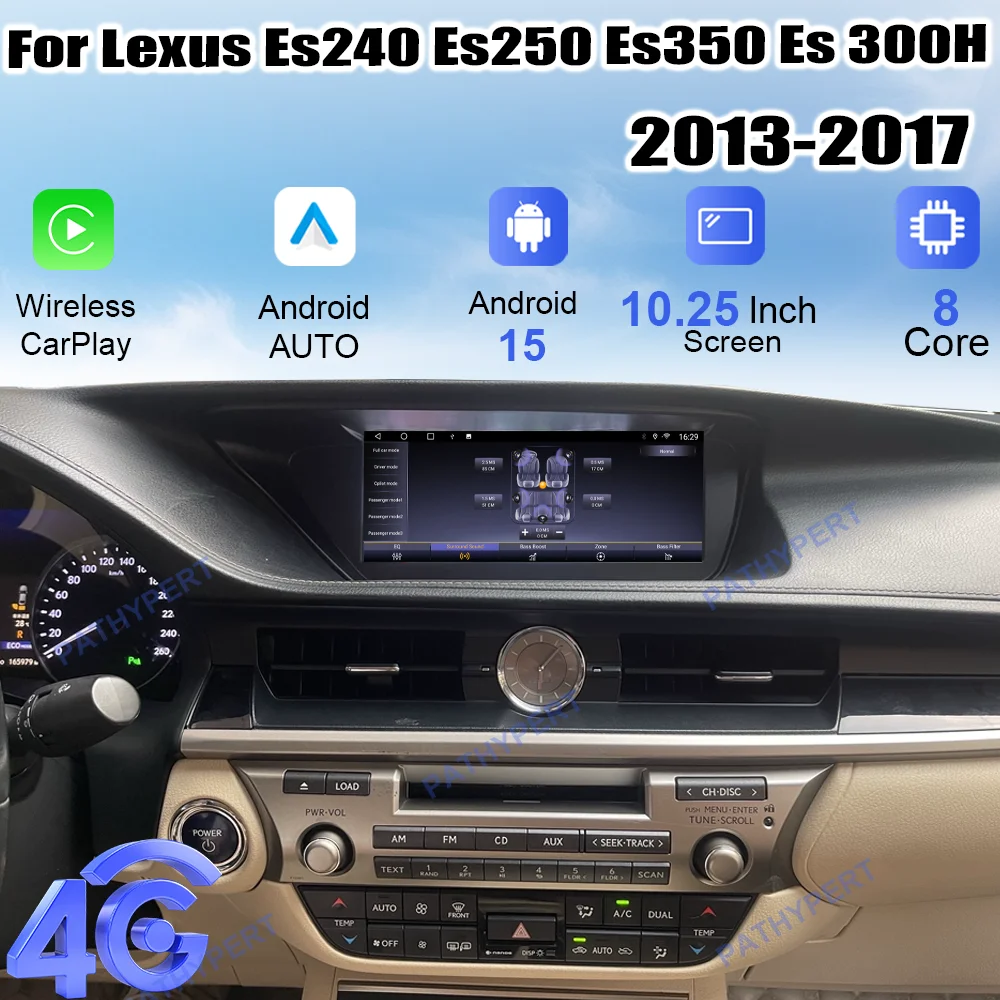 

Android 15 10.25"Touchscreen Carplay For Lexus Es240 Es250 Es350 Es 300H 2013-2017 Car Multimedia Player Autoradio Head Unit GPS
