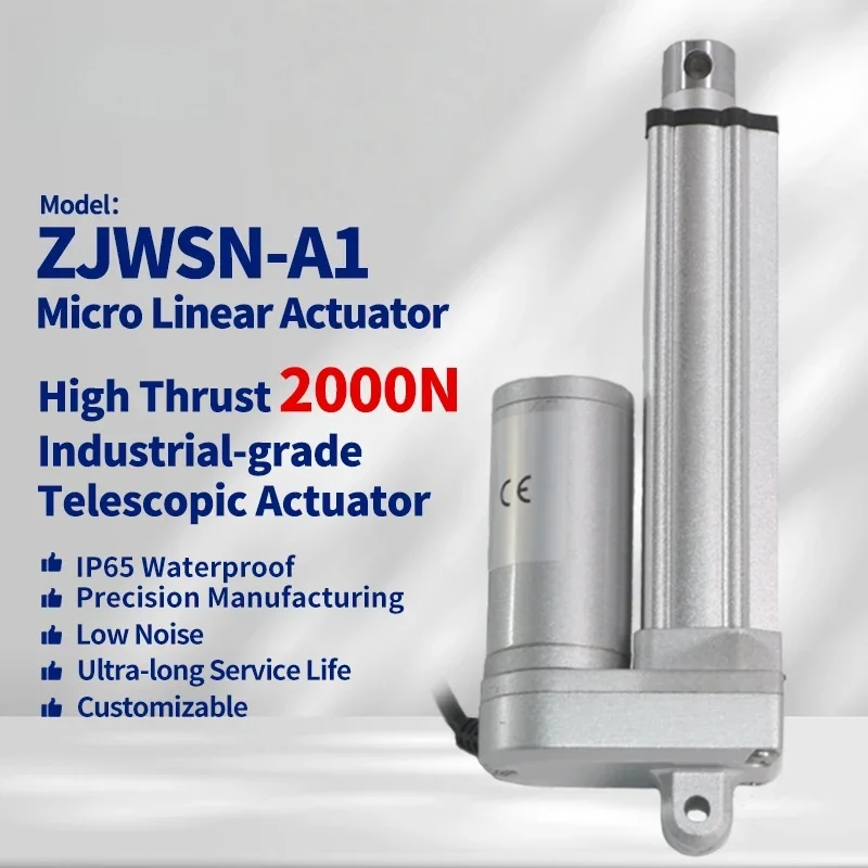 2000n Linear Actuator High Thrust Push Rod  Telescopic Rod For Garbage Disposal Sliding Window Dc12v / 24v Linear Motor