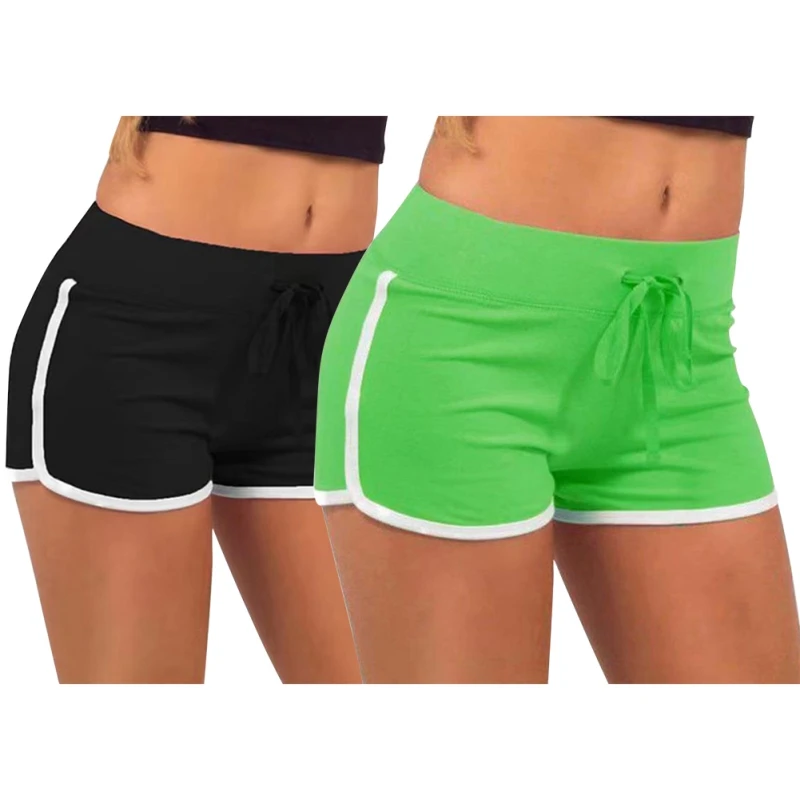 

Сексуальные спортивные шорты в пляжном стиле, лоскутные шорты, праздничные тонкие шорты с низкой талией, женские пляжные брюки, летняя модная уличная одежда