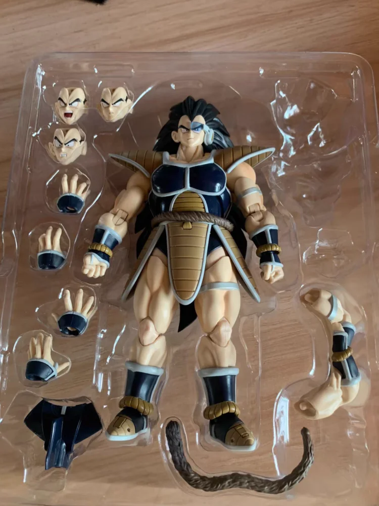 Original Bandai Shf Raditz And Son Gohan Dragon Ball Anime Figure Model Decoration Static Collectible Toys Christmas Kids Gifts