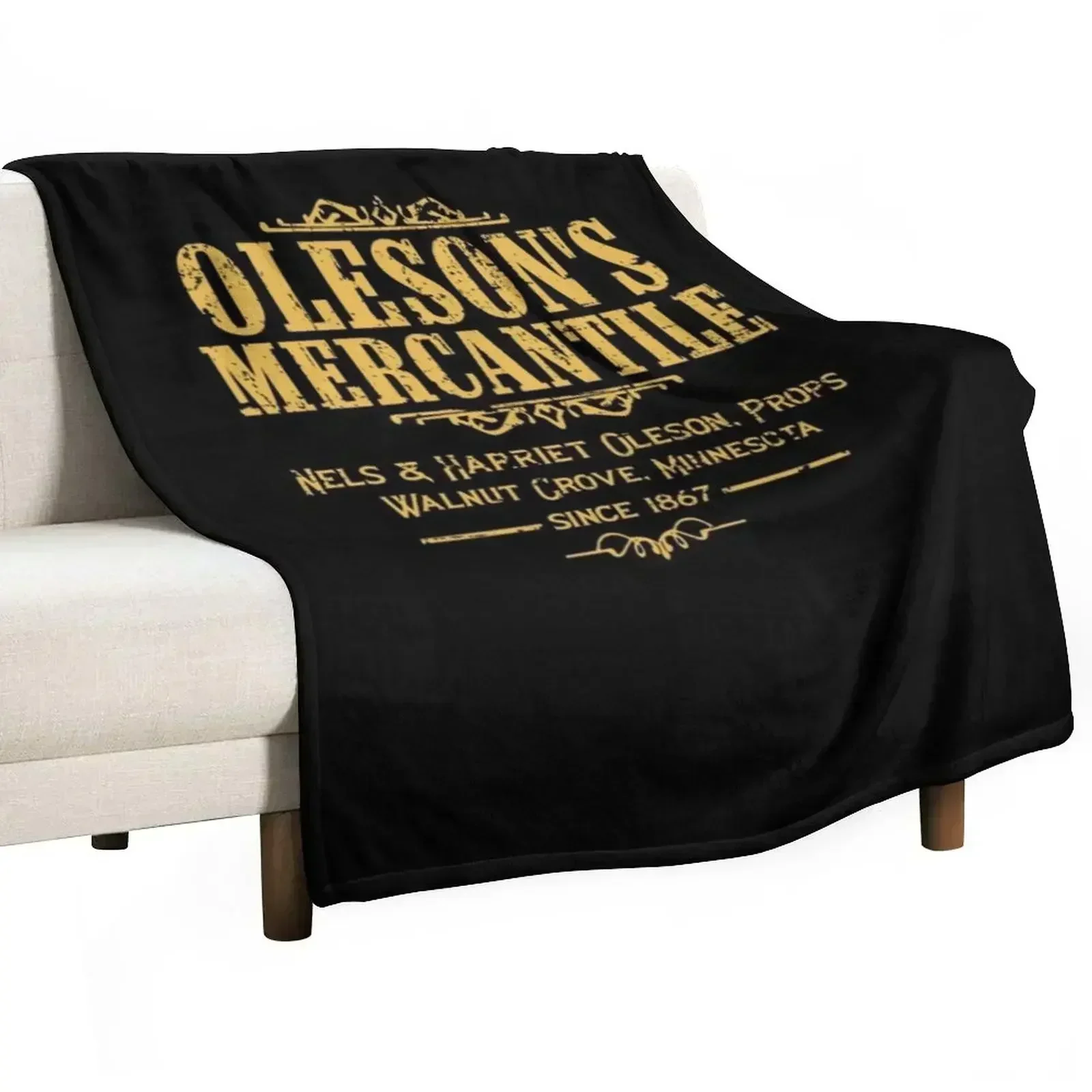 

Oleson's Mercantile - From Little House on the Prairie Throw Blanket No Pilling Soft Warm Blanket for Bed