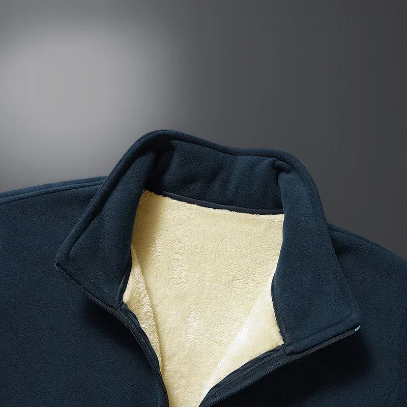 

Lamb Wool Coat Men's Autumn and Winter Thickened Warm Anti-cold Outdoor Adventure Padded Jacket Men's Cotton-padded Clothes