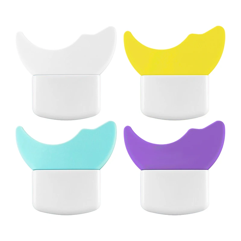 2 個のシリコーンマスカラシールドアイライナーツール多用途アイメイクアイシャドウ三日月補助プレート下まぶた美容学習者