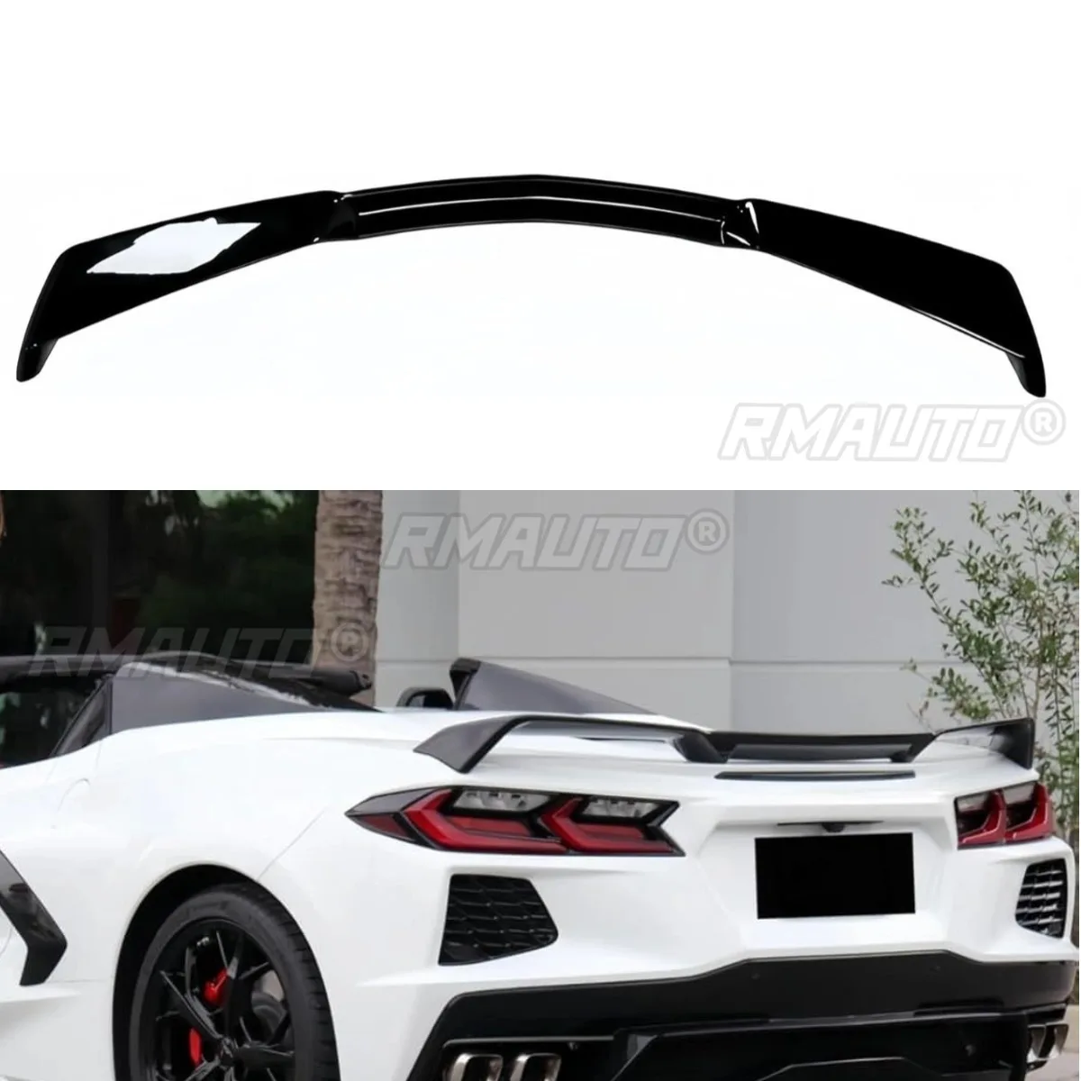 

For Chevrolet Corvette C8 Car Rear Spoiler Trunk Spoiler Trunk Wing Roof Spoiler For Chevrolet Corvette C8 2020-2024 Body Kit