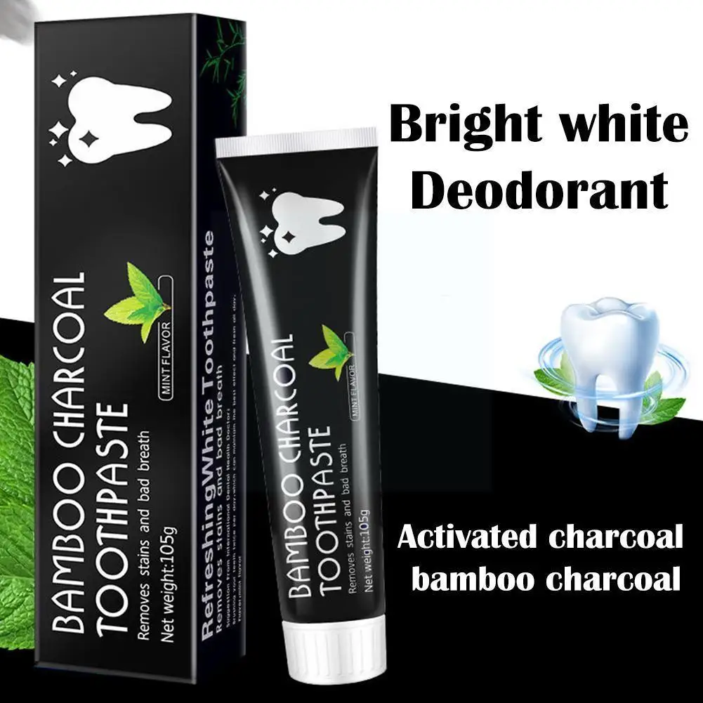 

Bamboo Black Toothpaste Teeth Whitening Deep Clean Products Toothpaste Charcoal Black Whitening Care The All-purpose Teeth M2h5