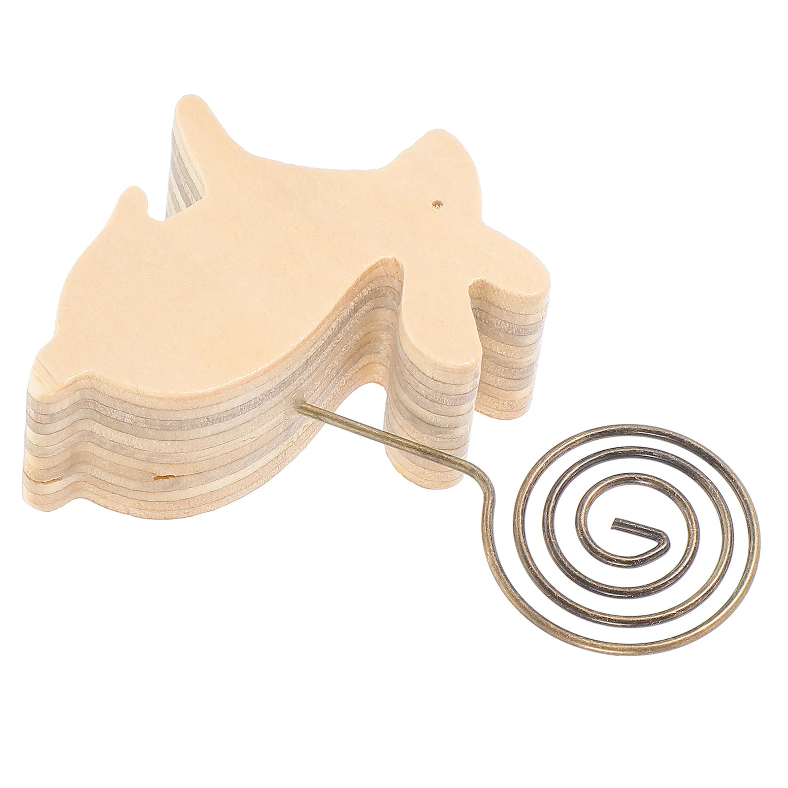 Cute Rabbit Desktop Memo Clip Wooden Iron Cartoon Design Photo Holder Note Clip Holder Easter Home Office Desk Decoration