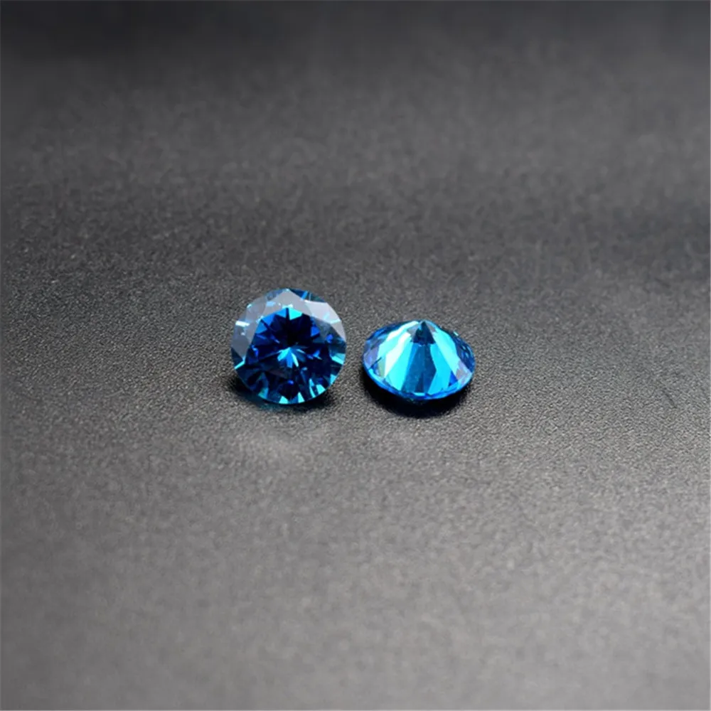 Joanlyn Sapphire Round Faceted Gemstone Brilliant Cut Light Blue Sapphire Gem Multiple Sizes to Choose C46S