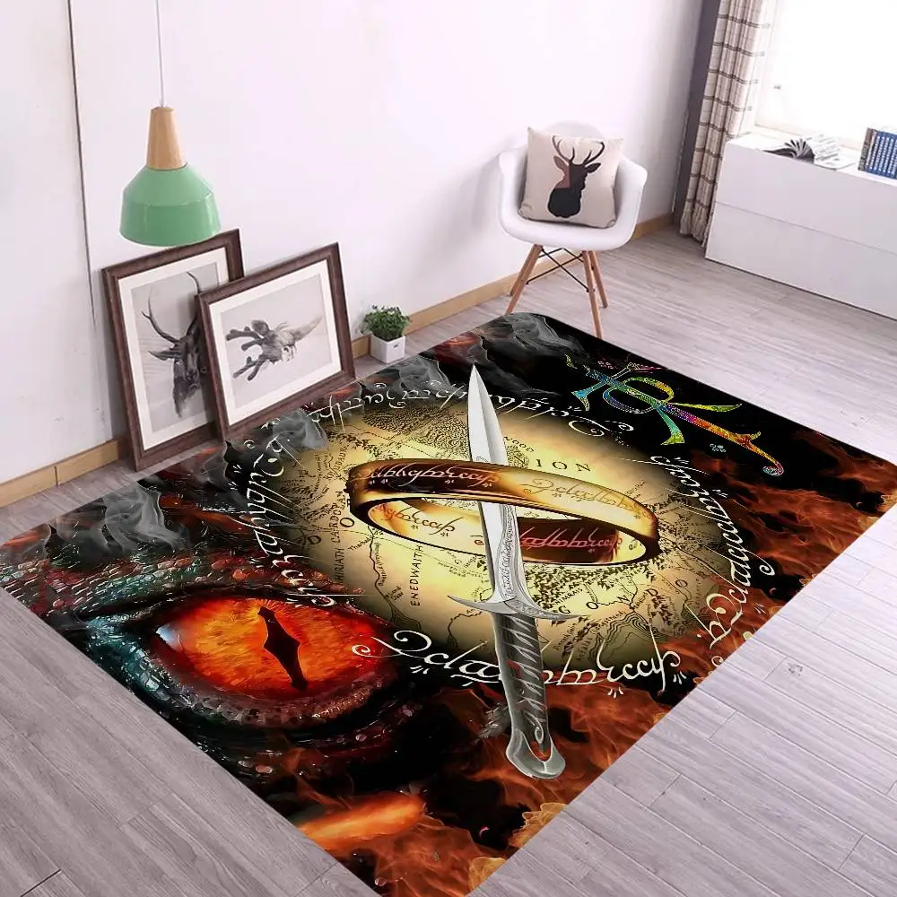 Classic Movie T-The L-Lords of The R-Rings Bathroom Mat Anti-slip Absorb Water Long Strip Cushion Bedroon Mat Welcome Doormat