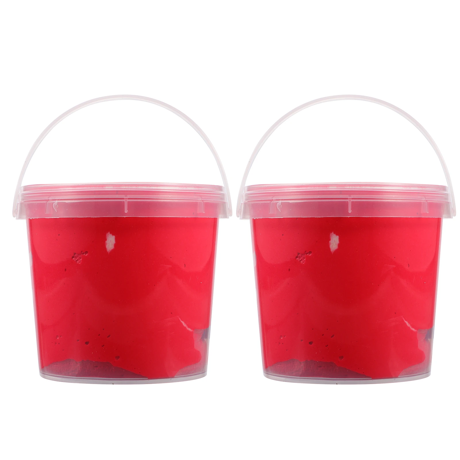

2pcs Ultra Light Clay 300g Bucket Deep Red Non Hardening Safe Resin Material Bright Color DIY Kit Kids Educational Plaything