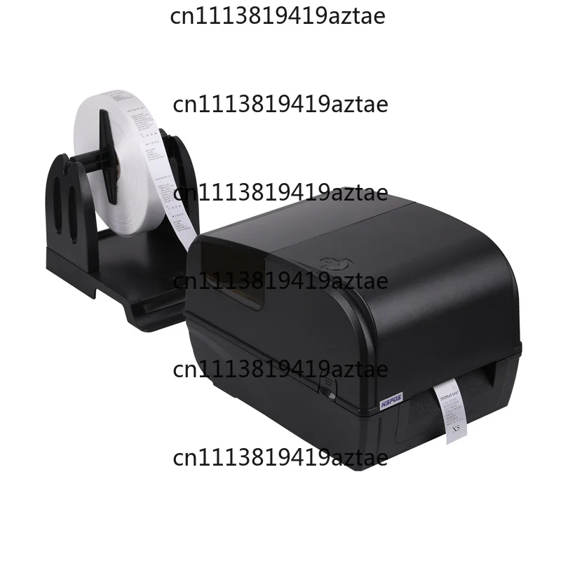 Cloth Label Printer 203DPI Washing Label Printer with Black Ink Ribbon and Stand