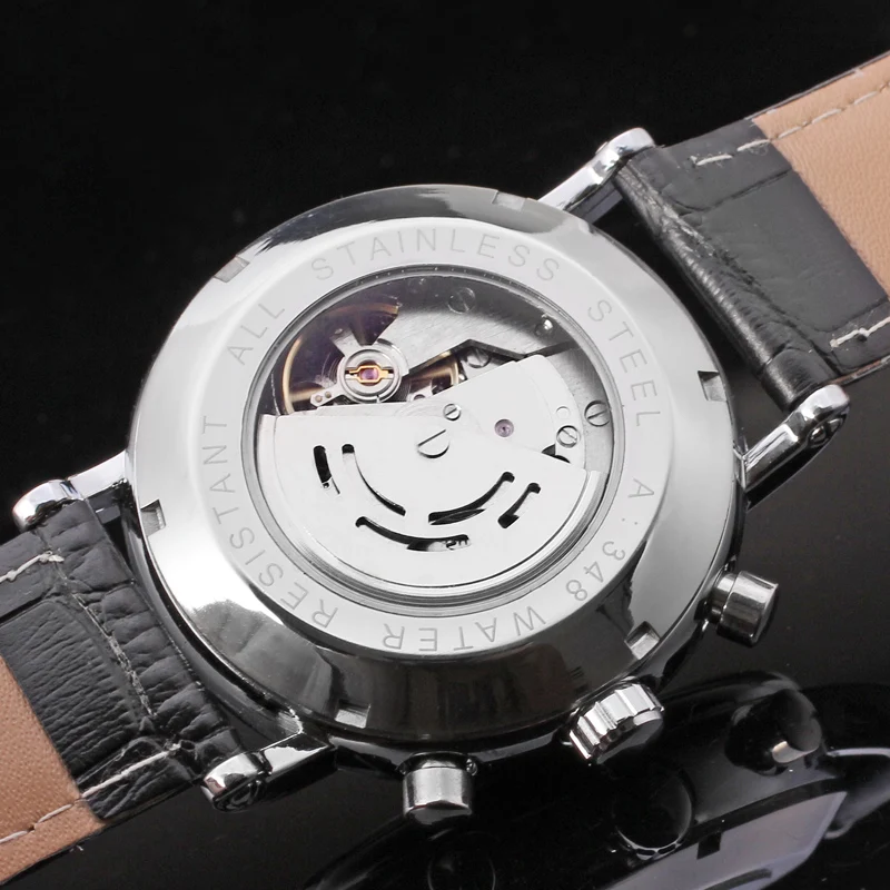 JARAGAR Official Original Replica Business AAA Man Watch Multifunctional Automatic Movement Mechanical Male Wristwatches Leather