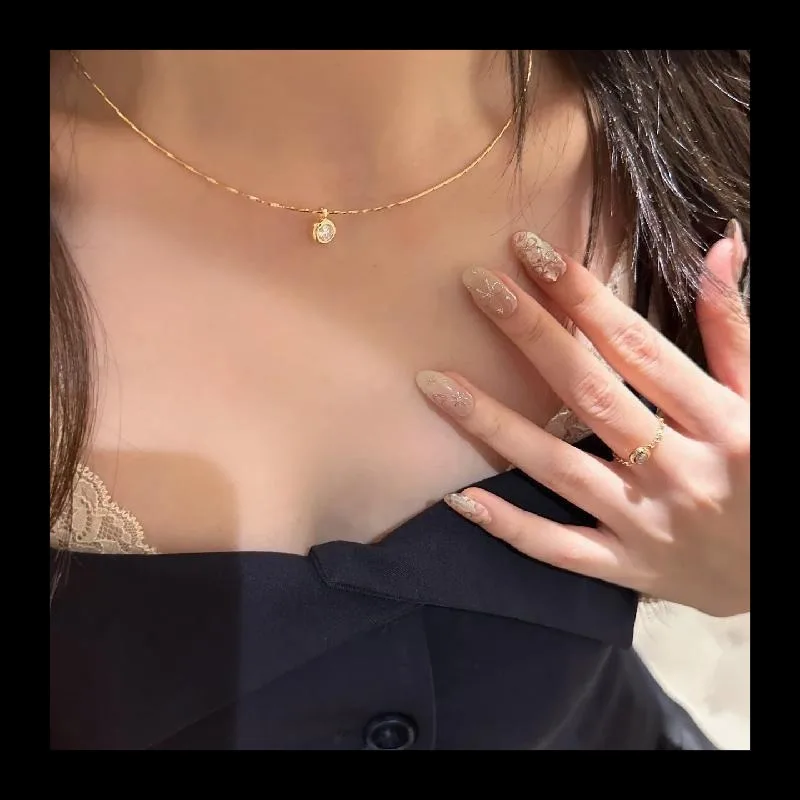 قلادة بياقة فقاعية متألقة مطلية بالذهب عيار 24 قيراط للنساء، قلادة عصرية فاخرة ورائعة ومتعددة الاستخدامات