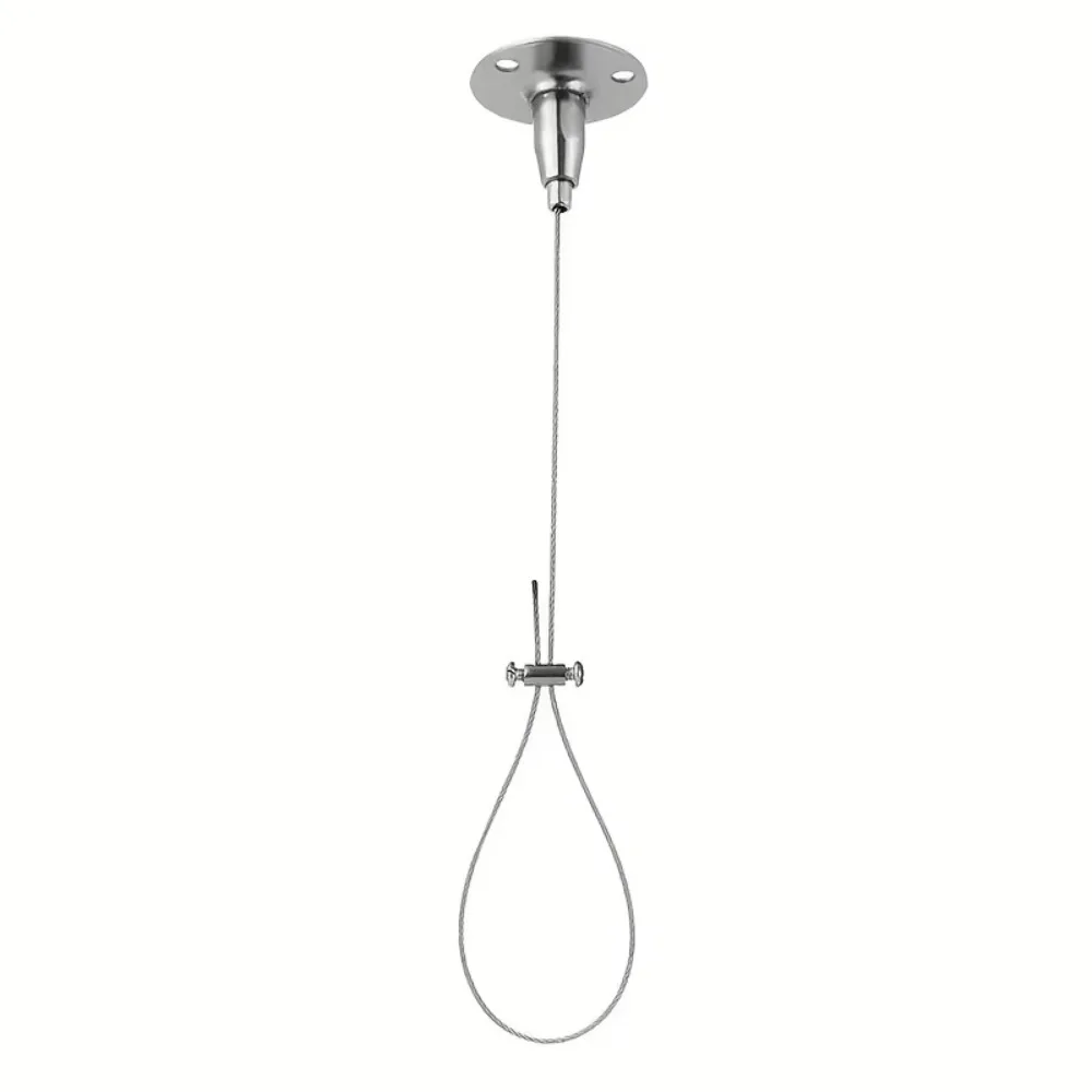 Stainless Steel Steel Wire Rope Curved Layouts Adjustable Shower Curtain Rod Support Rope Universal Straight Layouts