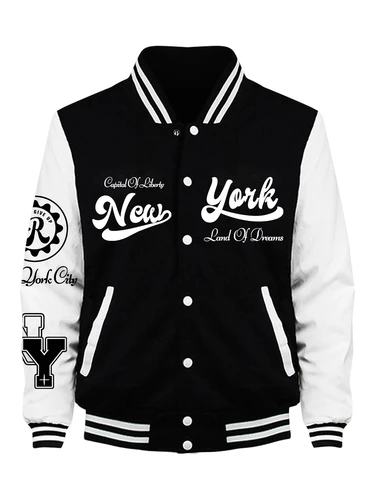 Camiseta de béisbol de la Capital de los sueños de Nueva York para hombre, abrigo suave Retro, chaquetas americanas de moda, Top de lana de otoño para hombre