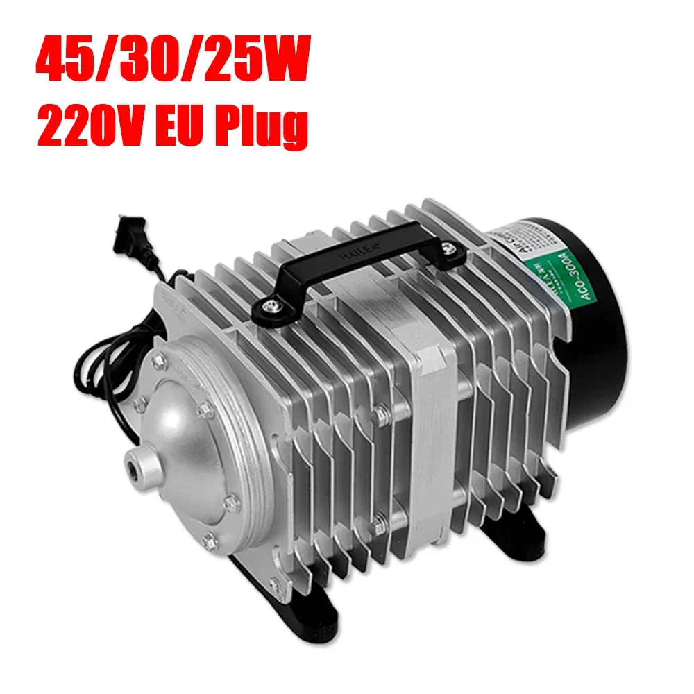 220V Electromagnetic Air Compressor  Oxygen Booster Pump for Fish Tank Aquarium Fish Pond Oxygen Booster Pump 25/30/45W