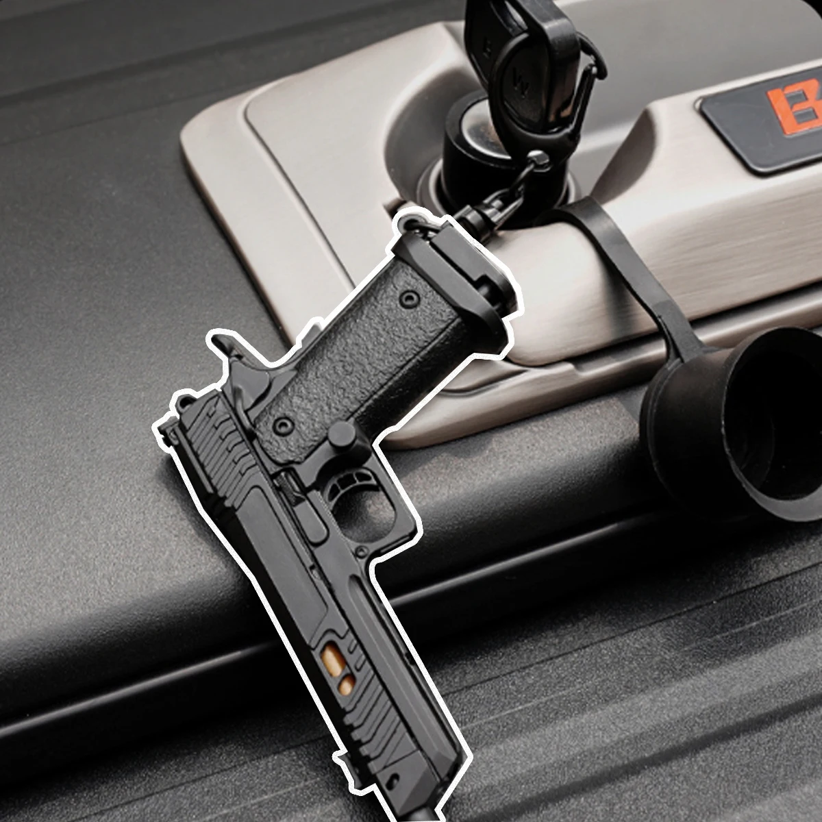 Pistol 1:4 Sidewinder Replica Model Keyring Empty Chamber Hang up Detachable Magazine Model Key Ring For Decorative Accessories