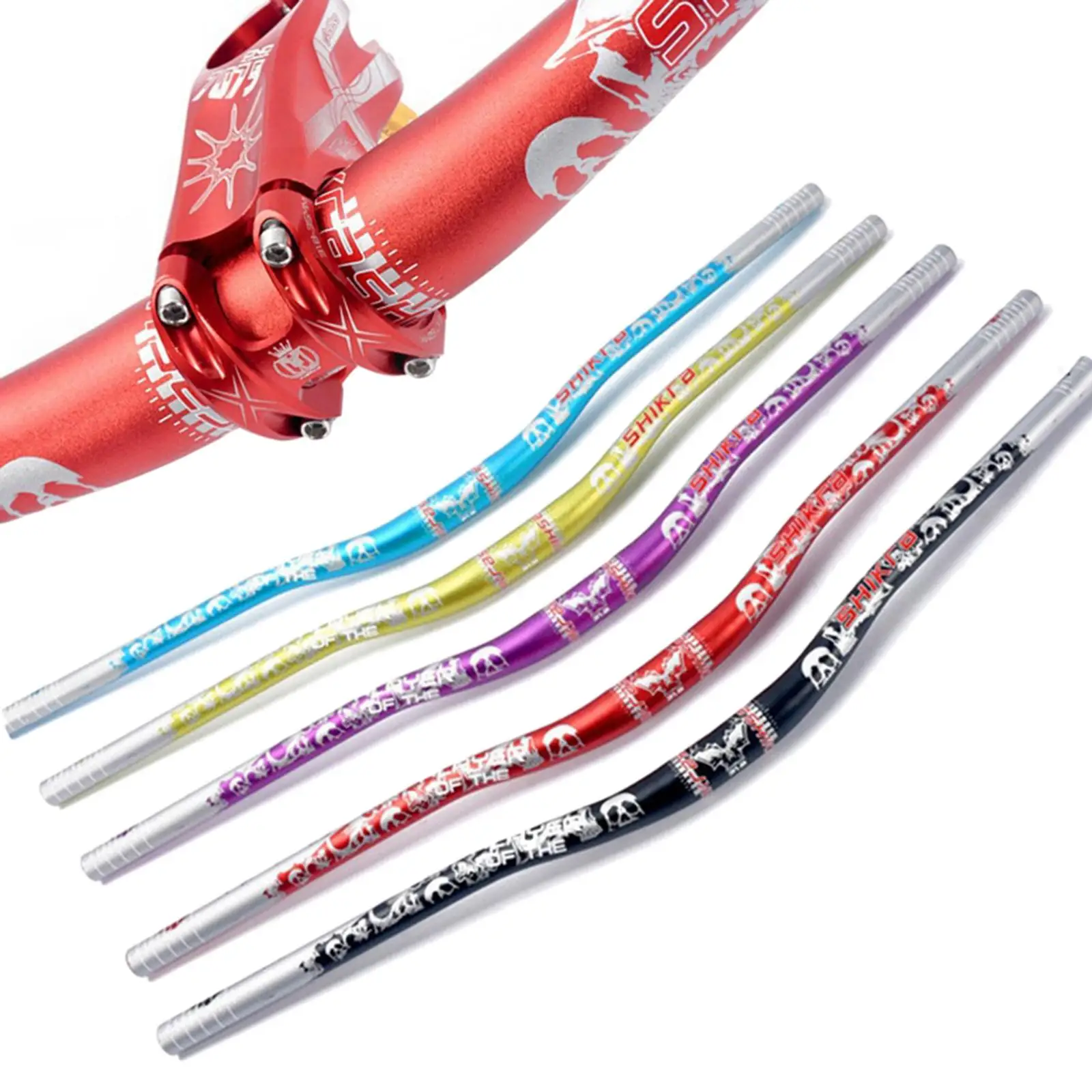 

Road Bike Handlebar, Bar Clamp 31.8mm, Width 720/780mm, Aluminum Alloy Riser Bar for Mountain Bike, Folding Bikes