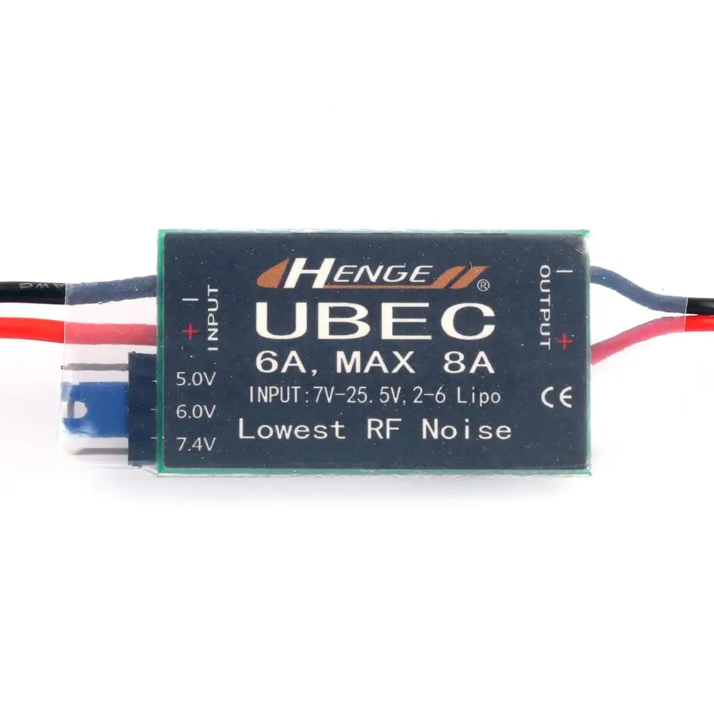 HENGE 6A UBEC Wyjście 5v / 6v 6A / 8A,2-6S LIPO 6-16 ogniw Ni-Mh Wejście Przełącznik Tryb UBEC BEC LV dla samolotów RC
