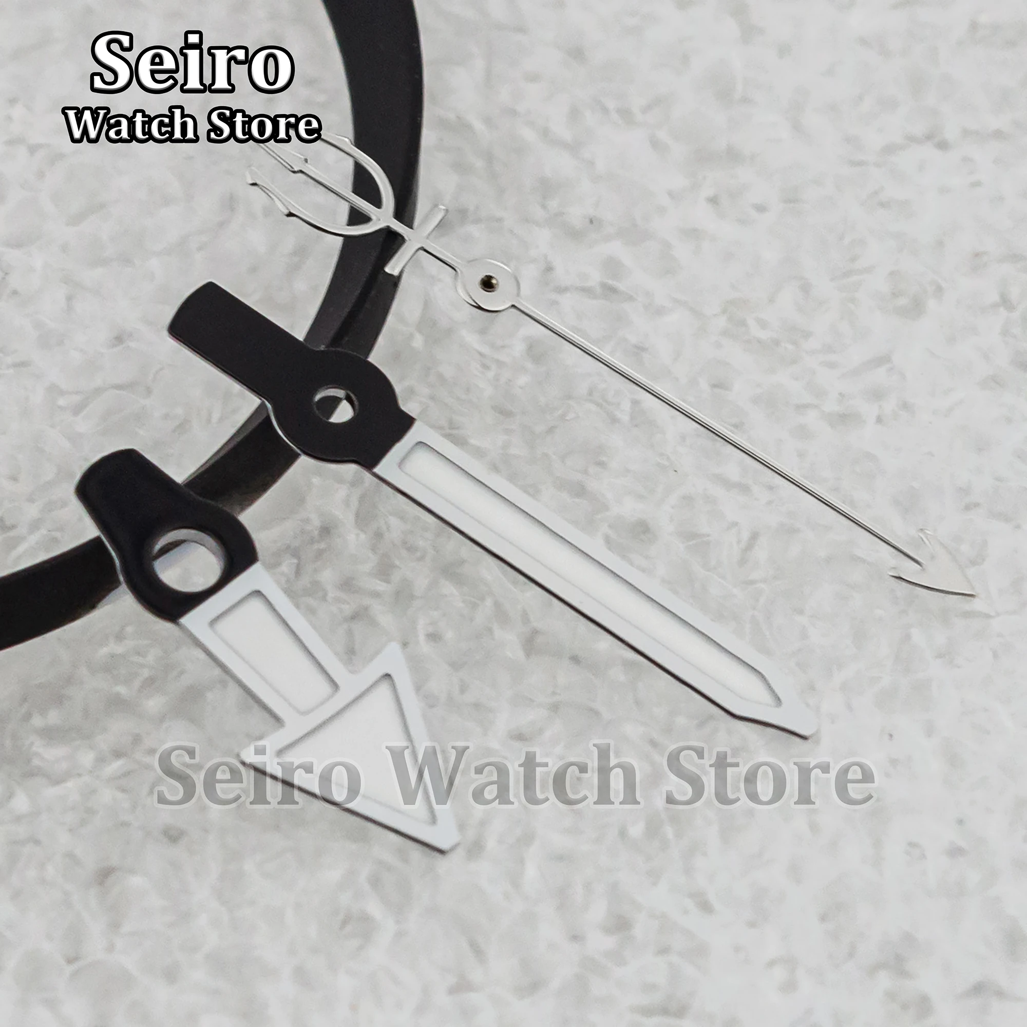 

Watch Hands Green Luminous Watch Pointers Silver Black Red Orange Needles for NH35 NH36 Movement Modified Accessories Parts
