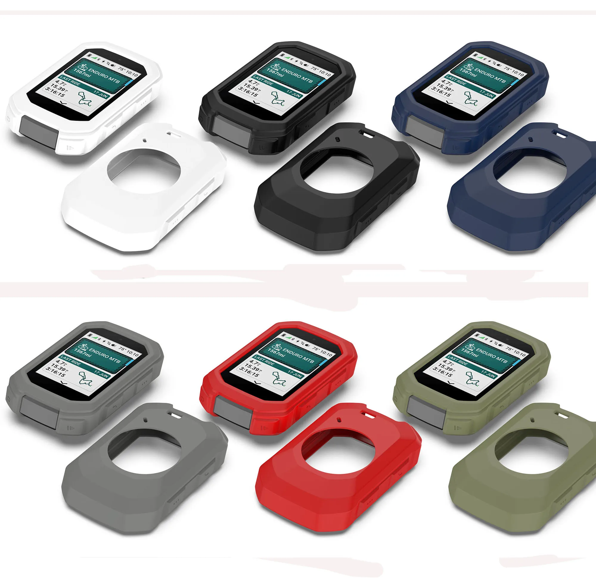 Silicone Soft Edge Shell Protective Case Screen Protector Film Cover For Garmin Edge MTB Replacement Accessories