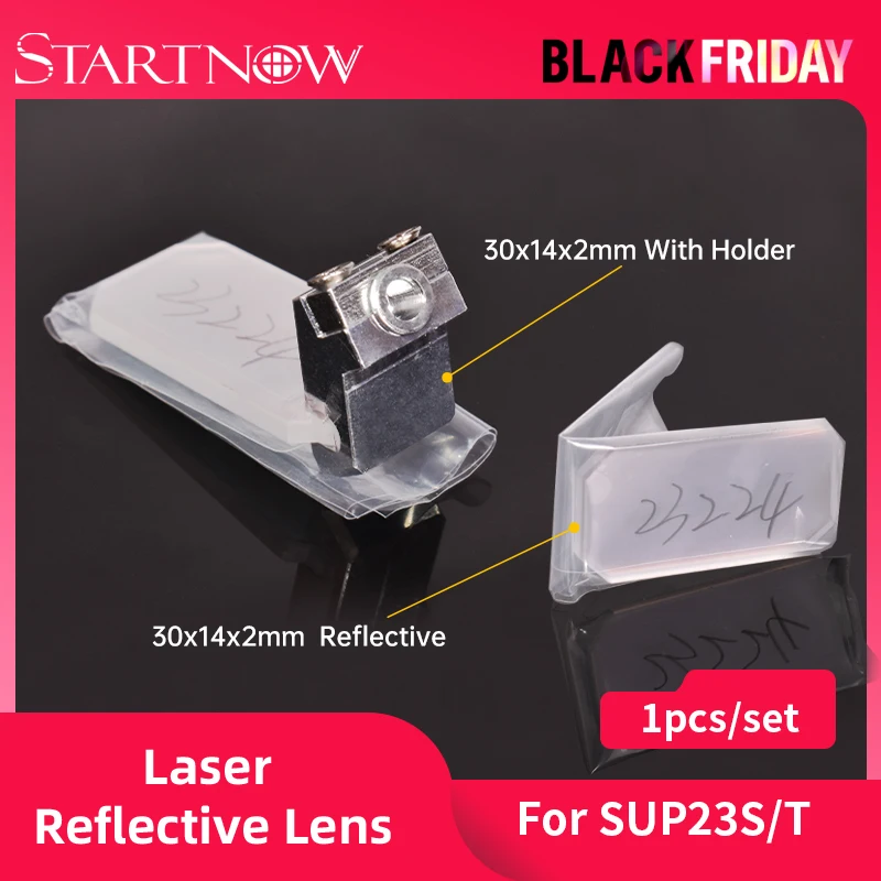 Startnow Laser Reflector Mirrors 30x14x2mm For CQWY SUP20S/T QILIN Welder Cutting Head Collimation Reflective Lens With Holder