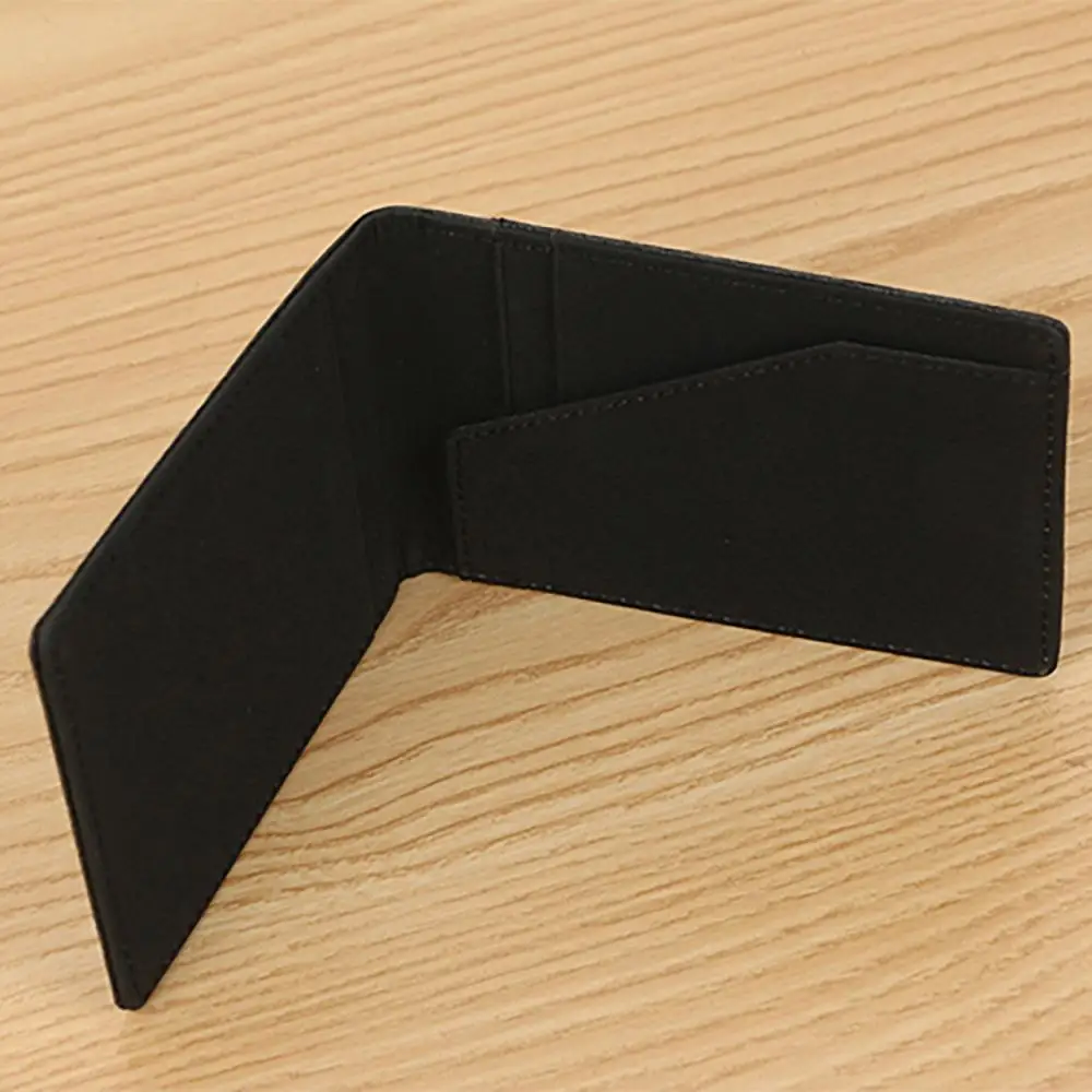 11*7 cm da uomo in ecopelle fermasoldi sottile portafoglio ID porta carte di credito cartella con morsetto per contanti in acciaio inossidabile supporto portatile da donna