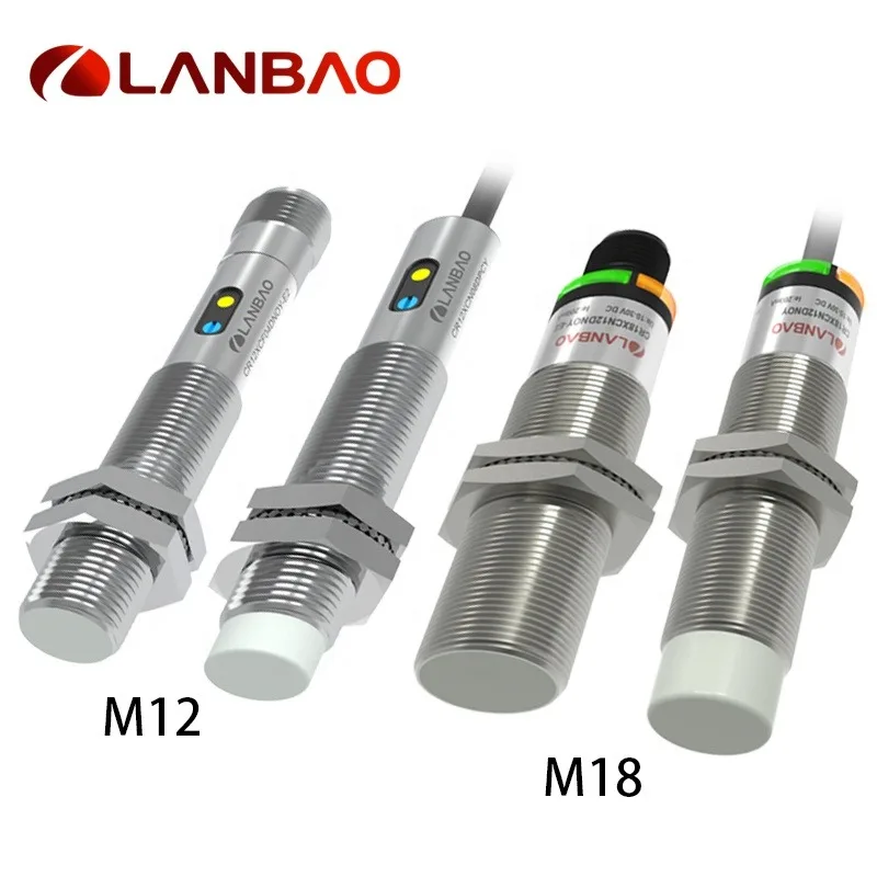 LANBAO M12 Long Distance NPN/PNP Capacitive Proximity Sensor with M12 Connector