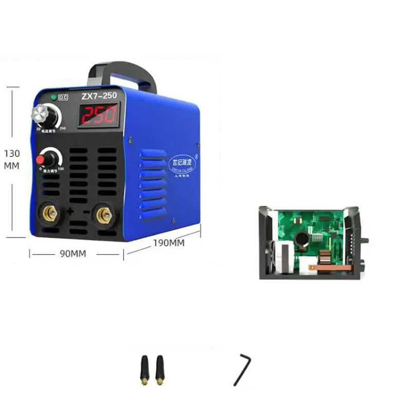 220V 250A High portable welder Inverter Welding Machines ZX7-250 Overvoltage Protection Dual Rotation Thrust Adjustment