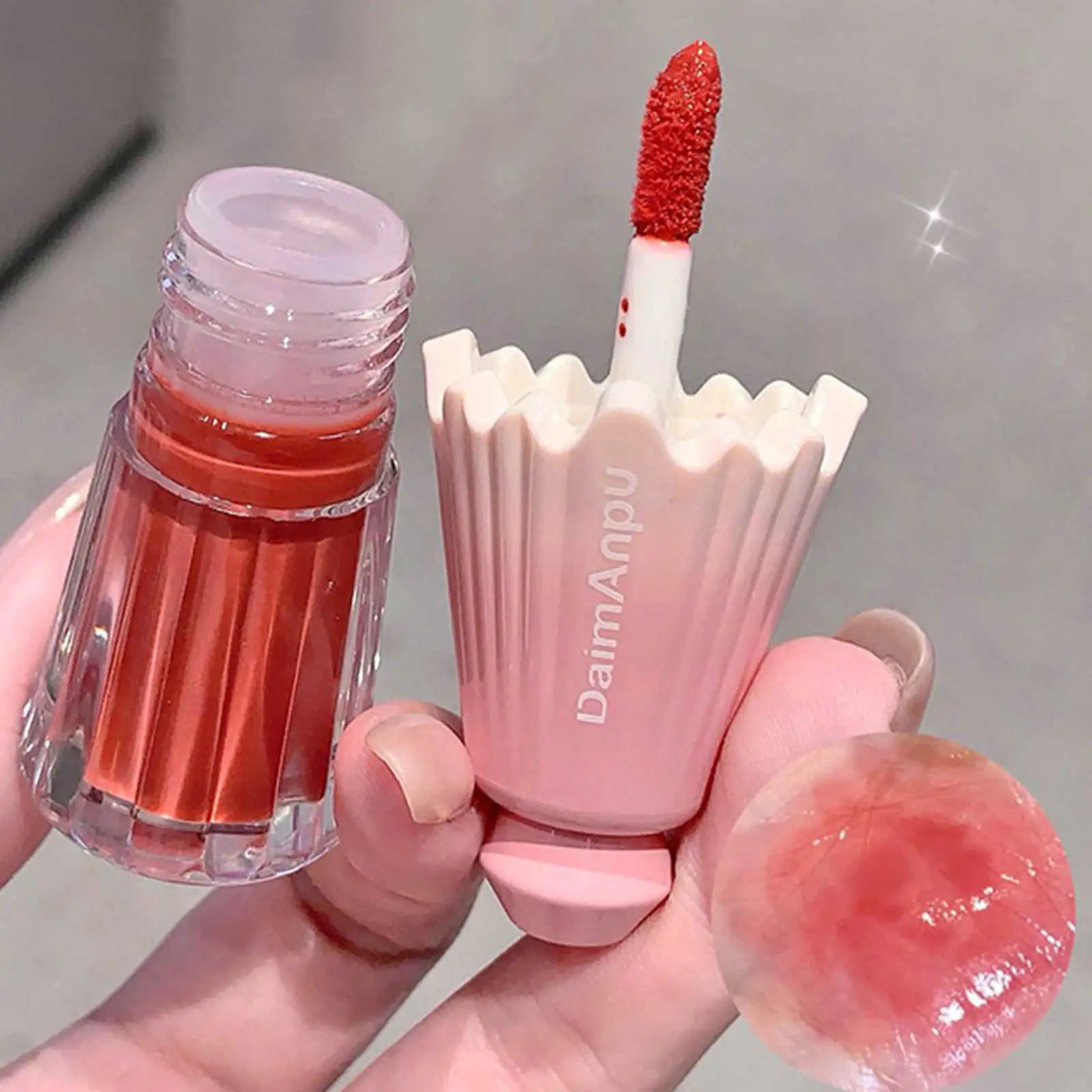 

6 Mirror Lip Gloss Moisturizing Lasting Pudding Lip Gloss Hydrating Waterproof Glossy Lip Gloss Makeup Lip Cosmetics