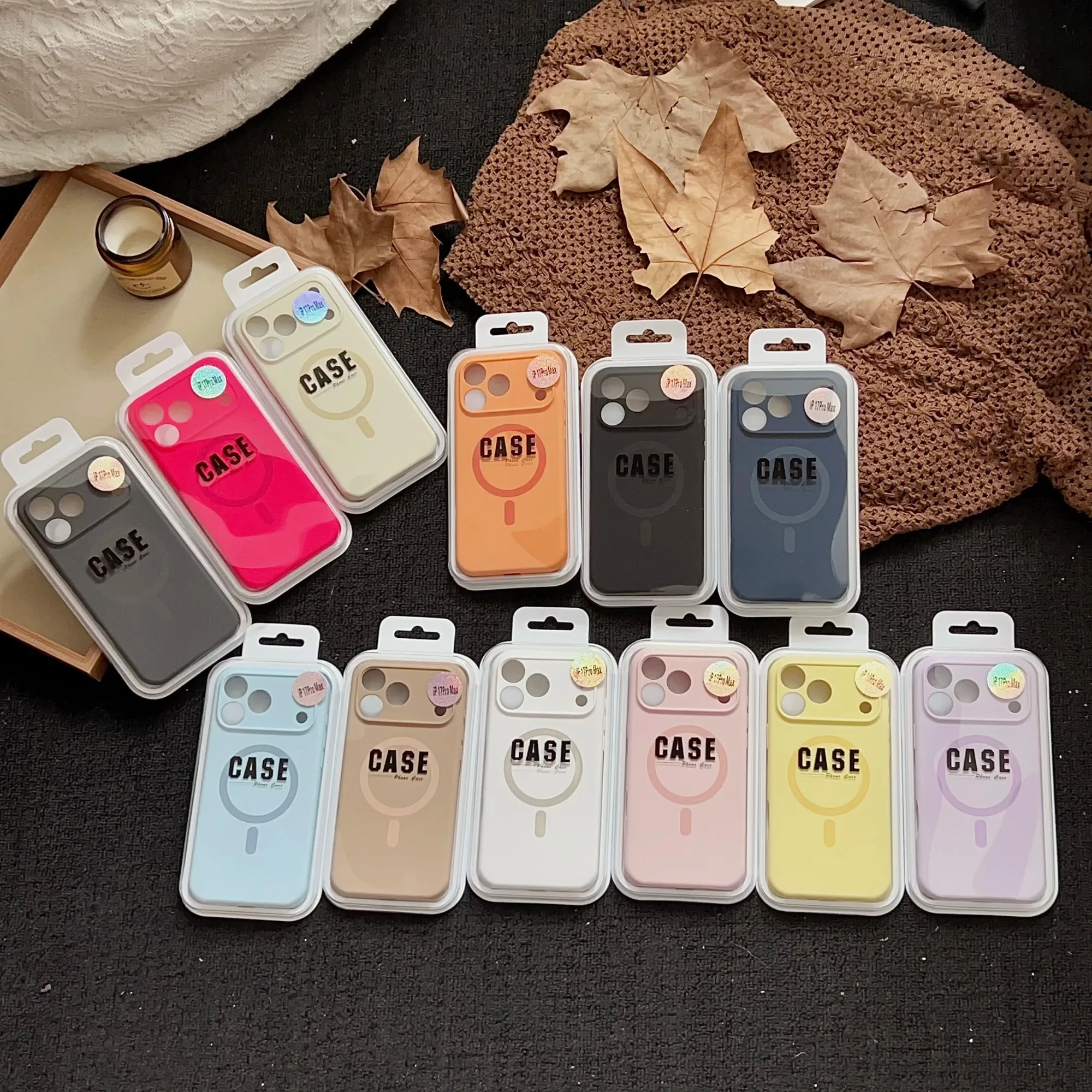 Luxurious Official Original Liquid Silicone Case for iPhone 17 16 15 14 13 12Pro Max Funda Magnetic Lens Protect Cover - view 6