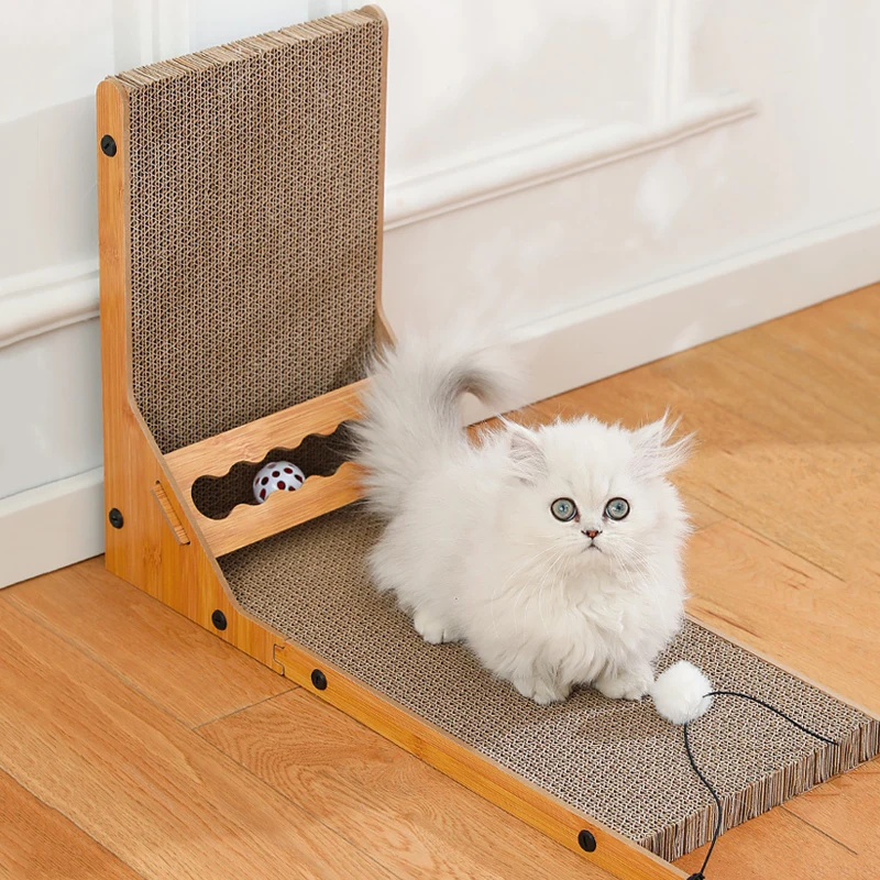 New Style Cat Scratcher Cat Scraper Detachable Wooden Scratching Post For Cats Training Grinding Claw Toys Furniture Protector