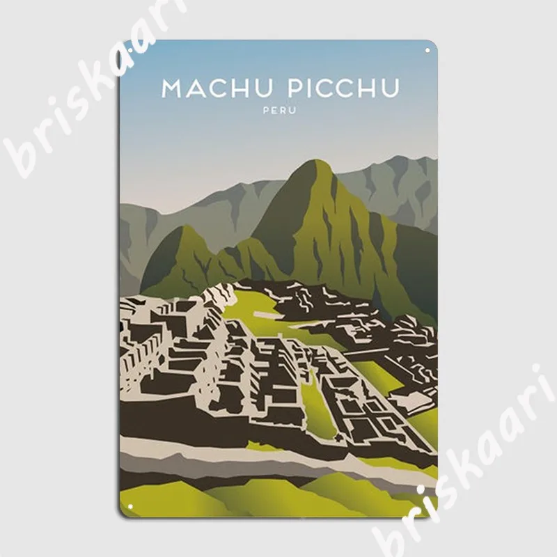 Machu Picchu Mountain Metal Plaque Poster Plaques Wall Pub Retro Kitchen Tin Sign Poster