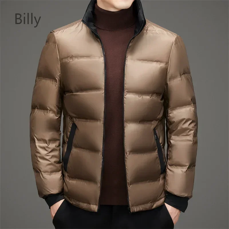 Men's Winter Down Jacket 80 Grey Duck Down Padding Removable Hat and Liner Mens Jacket Designer Luxury Clothing Men Coat