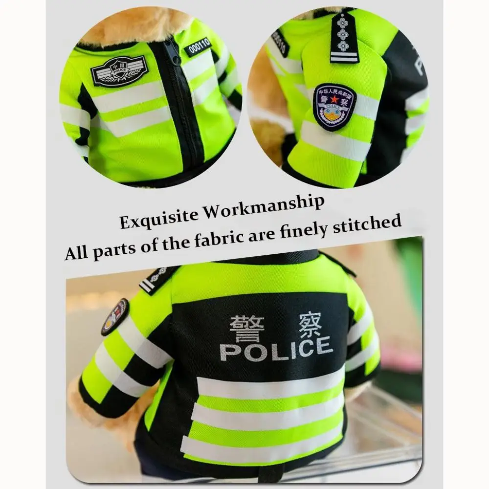 Ours en peluche de police de la circulation en coton PP doux, jouet en peluche, uniforme de police mignon, cadeau d'anniversaire pour enfants, décoration d'intérieur en peluche pour bébés