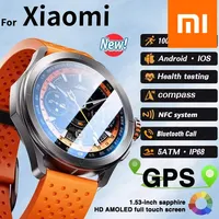 XIAOMI For S4 Ultra GPS Sport Smart Watch Men Bracelet AMOLED HD Screen Bluetooth Call NFC Heart Rate 5ATM Waterproof SmartWatch